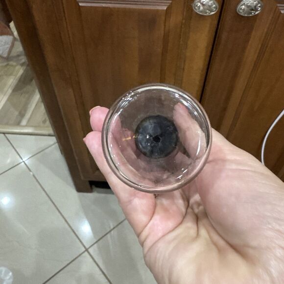 Pyrex Oil & Vinegar Cruets Salt & Pepper Shakers Gold Bands 3pc Set MCM Atomic - Picture 3 of 8